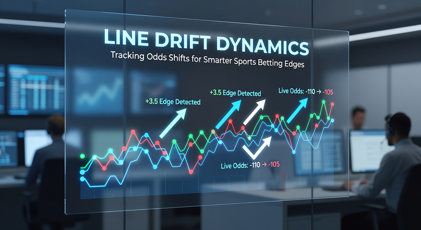 Graph showing sports betting odds drifting over time with lines moving from opening to close