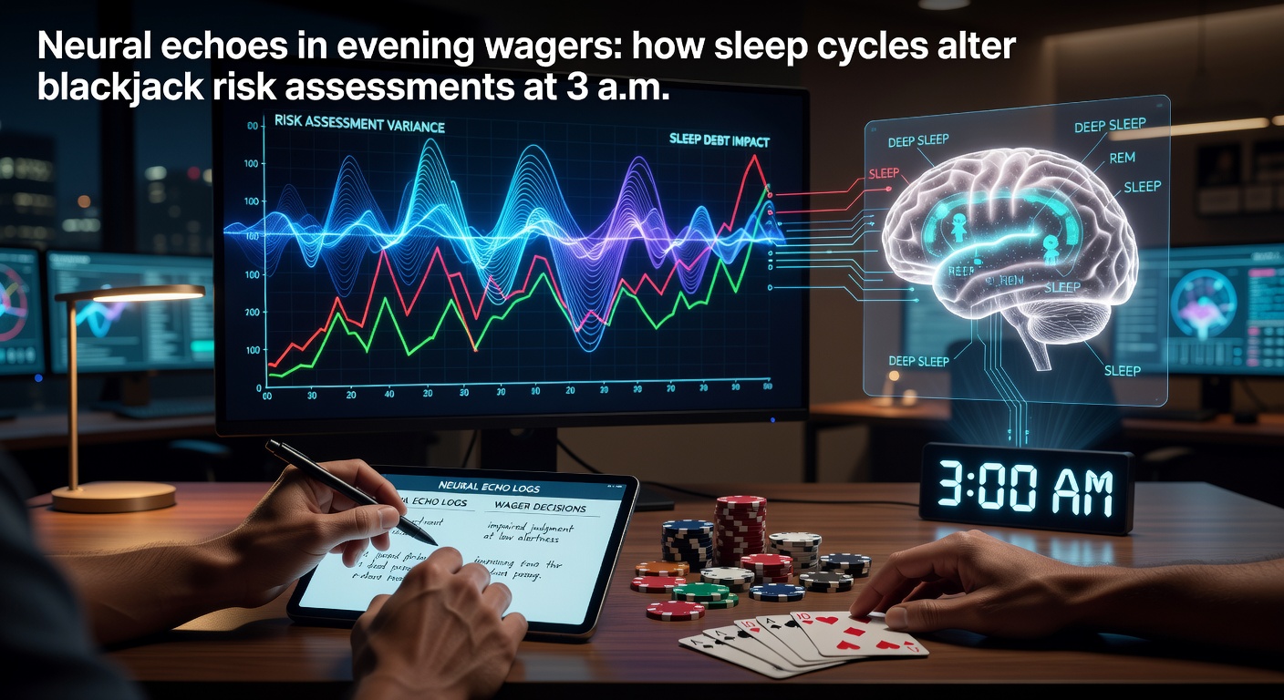 Close-up of blackjack chips and cards arranged beside a digital clock displaying 3:00 a.m.