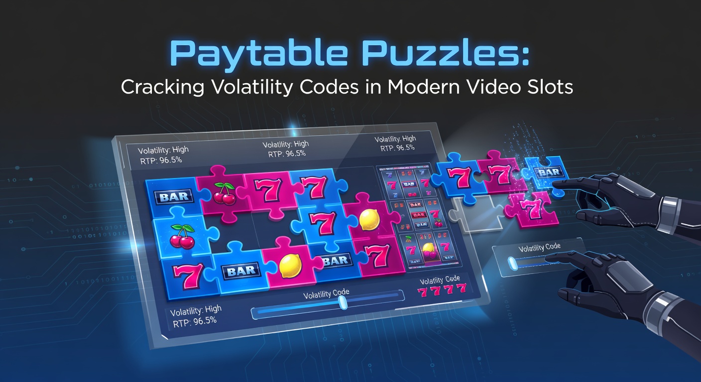 Close-up of a vibrant video slot paytable displaying symbol values, multipliers, and bonus triggers on a casino screen