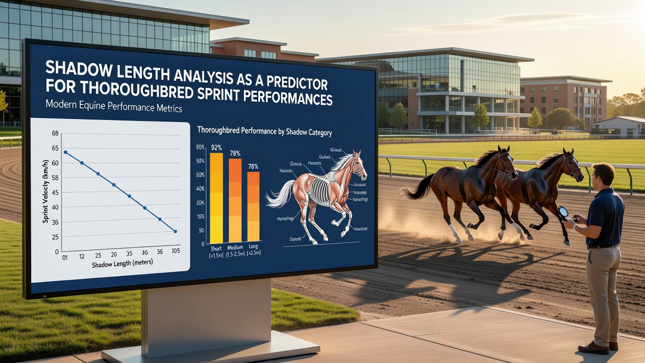 Side-by-side comparison of shadow lengths on a turf sprint course at different times of day